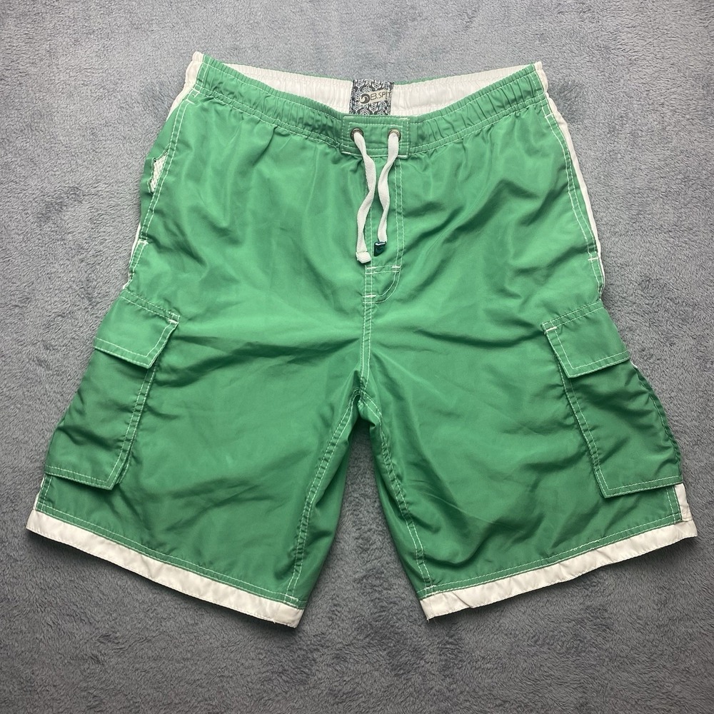 B. Split Mens Bathing‎ Suit Men's Medium Green Banana Split Brand Swimwear